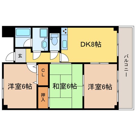 クレール弐番館の物件間取画像